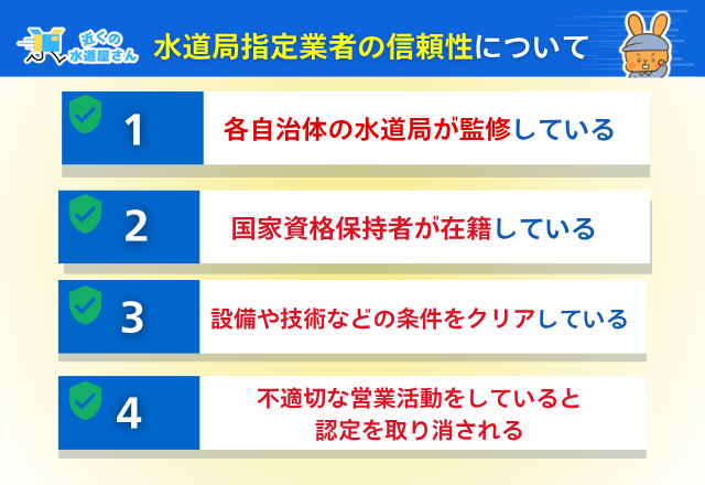 水道局指定業者の信頼性について