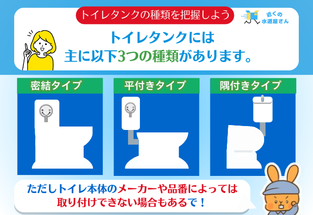 自分でトイレタンクを交換する時の注意点