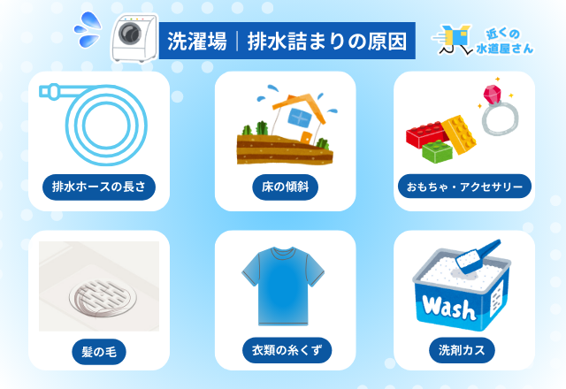 洗濯機の排水つまりが起きる原因