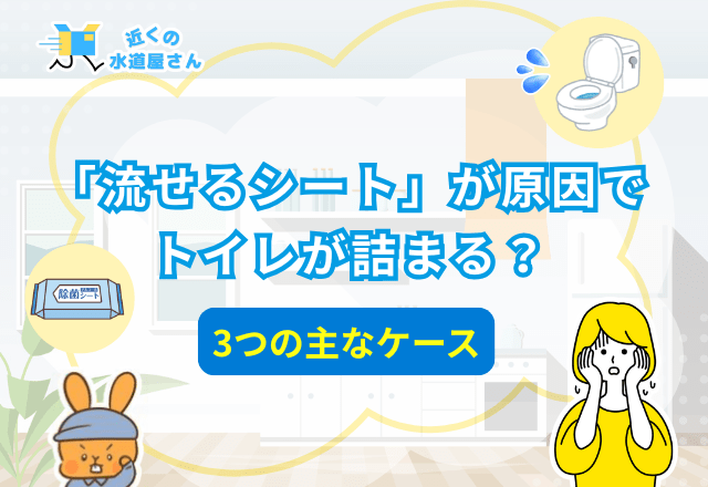 「流せるシート」が原因でトイレが詰まる主なケースとは？