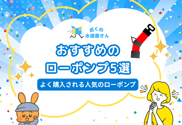 近くの水道屋さんおすすめのローポンプ5選