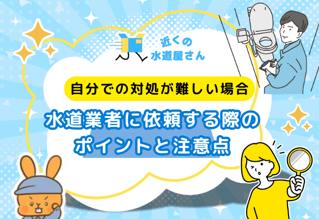 水道業者に依頼する際のポイントと注意点