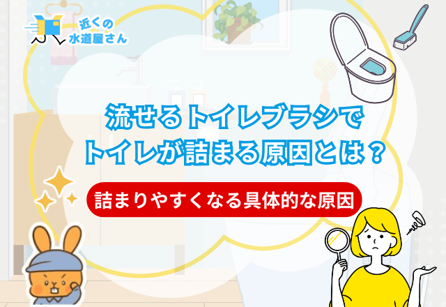 流せるトイレブラシでトイレが詰まる原因とは？
