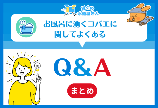 お風呂に湧くコバエに関してよくある質問≪Q＆A≫