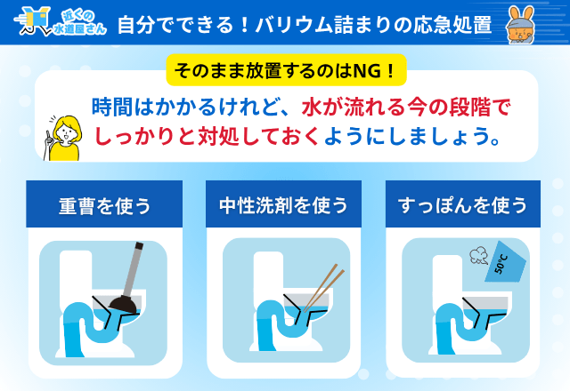 自分でできる！バリウム詰まりの応急処置 〜3つの方法〜