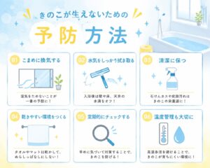 きのこが生えないための予防方法