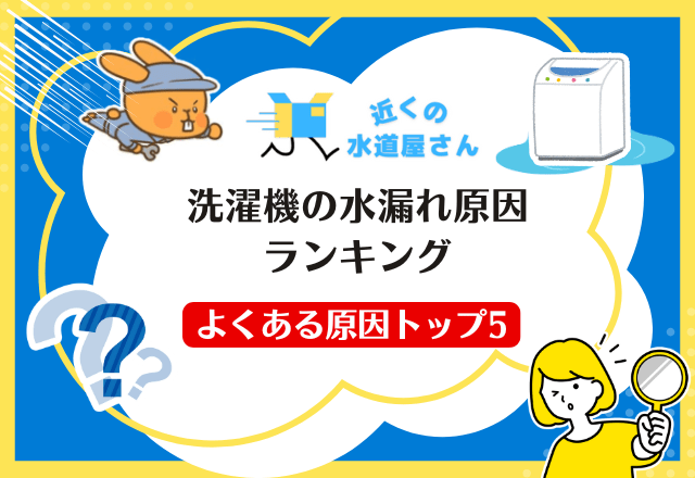 洗濯機の水漏れ原因ランキング【よくある原因トップ5】