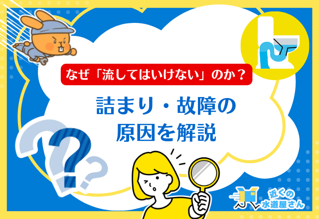 なぜ「流してはいけない」のか？詰まり・故障の原因を解説