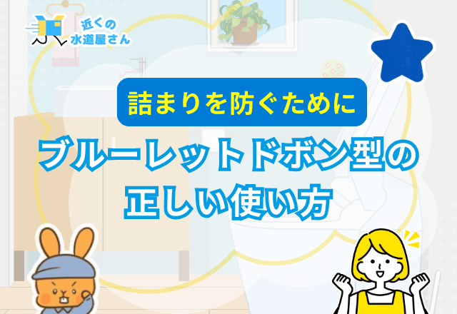 詰まりを防ぐために─ブルーレットドボン型の正しい使い方
