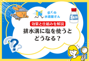 排水溝に塩を使うとどうなる？｜効果と仕組みを解説