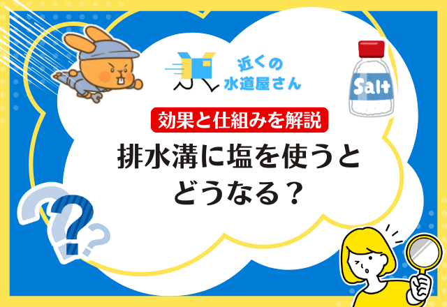 排水溝に塩を使うとどうなる？｜効果と仕組みを解説