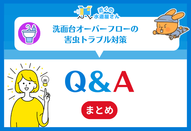 よくある質問｜洗面台オーバーフローの虫トラブル対策Q&A