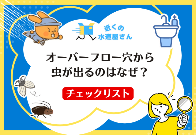 洗面台のオーバーフロー穴から虫が出るのはなぜ？