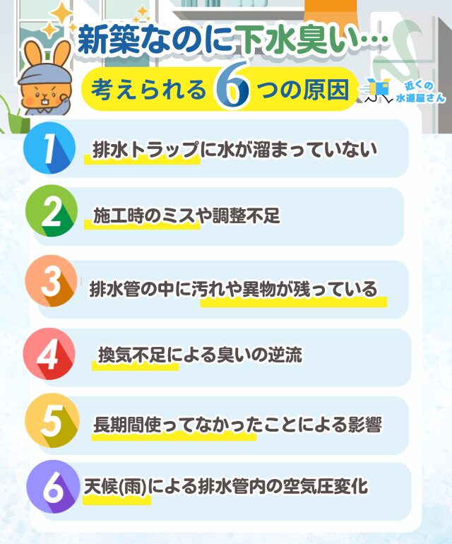 新築なのに下水臭い…考えられる主な原因