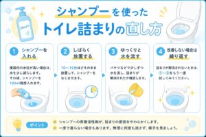 シャンプーを使ったトイレ詰まりの直し方